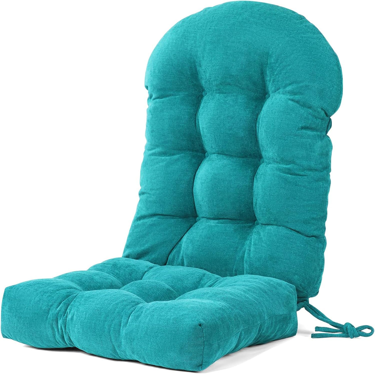 Adirondack Chair Cushion Waterproof Rocking Chair Cushion, Tufted High Back Patio Chair Cushions with Anti-Slip Ties for Rocking Chairs,Adirondack Chair,Patio Furniture (Indoor Teal)