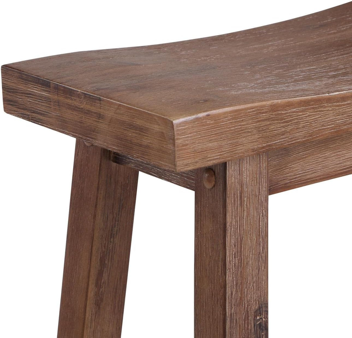 Boraam Sonoma Backless Saddle Bar Stool - Barnwood Wire-Brush
