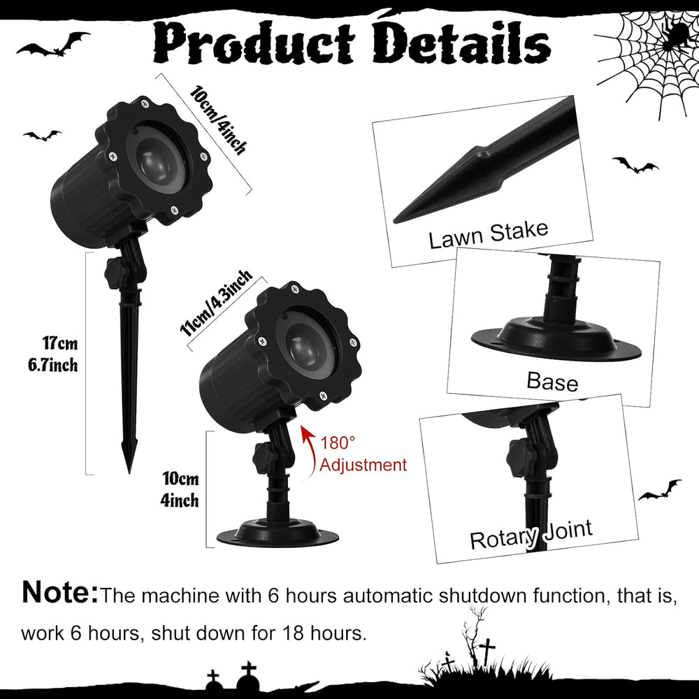 Treela Halloween Ghost Projector Light Outdoor Decoration, Red, Dynamic