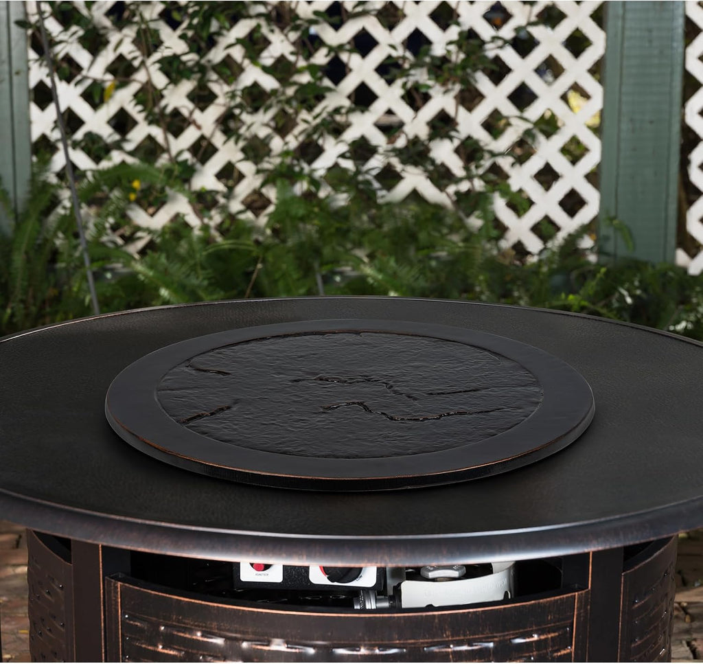 Stanbroil Cast Aluminum Fire Pit Lid for Outside Fire Pit Table Lazy Susan