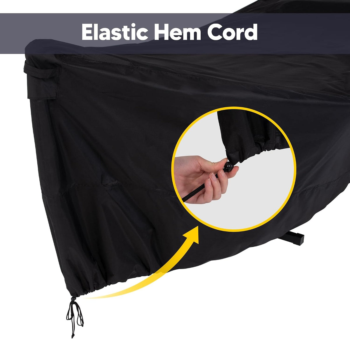 SUNCREAT Hammock Cover, Water-Resistant Polyester Hammock Stand Cover for 11-12ft Stand, Black