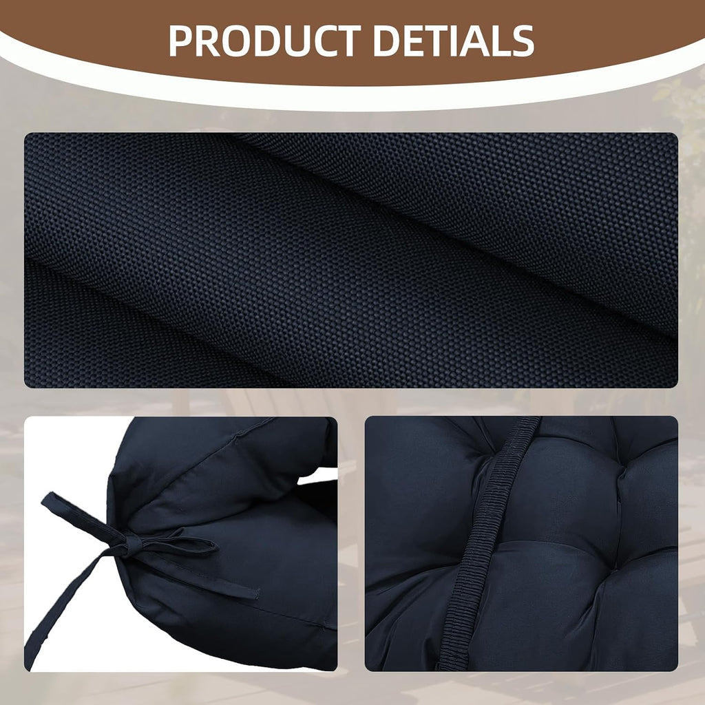 Adirondack Chair Cushions 44x19x4 Inch Set of 2, Dark Blue