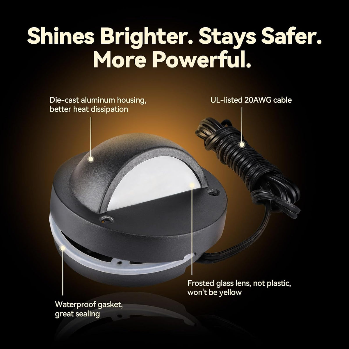 leonlite 6-pack 5cct 3.74inch low voltage led deck, side view
