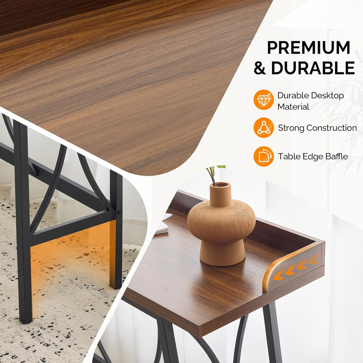 vingli 82" long bar table, rectangular counter height showing dimensions