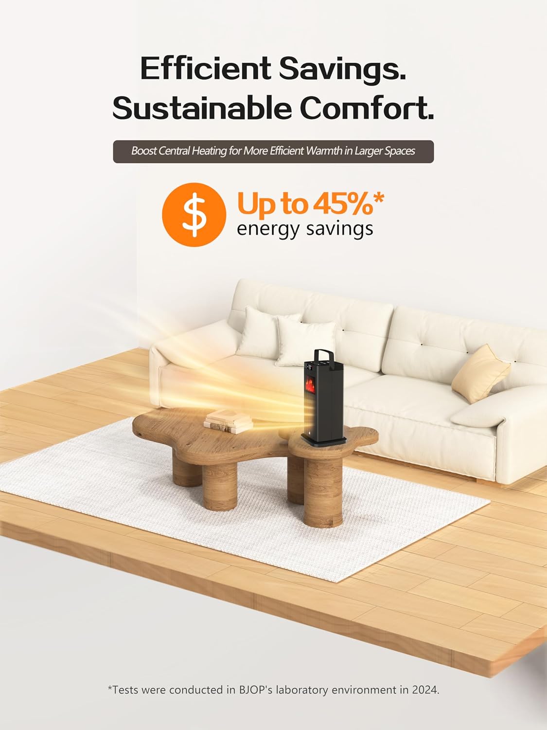 2026 Space Heater 1500W Portable Electric PTC Ceramic