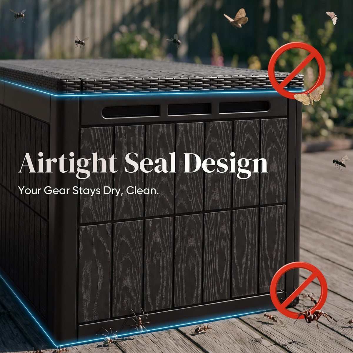 Quictent 100 Gallon Heavy Duty Resin Deck Box