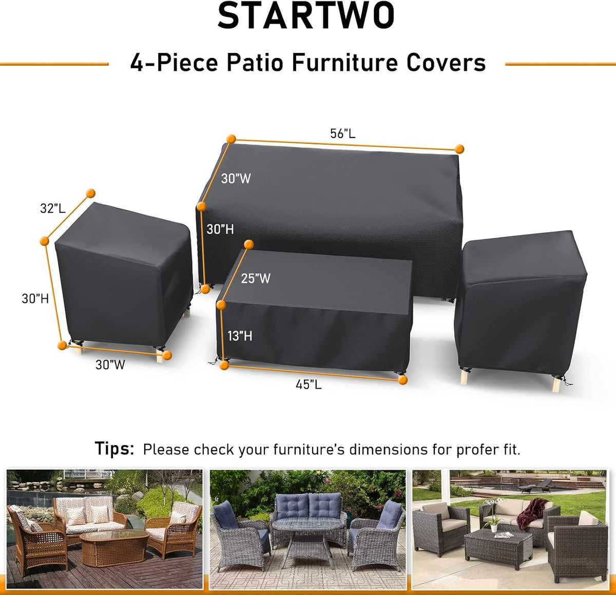 STARTWO Outdoor Furniture Cover Waterproof