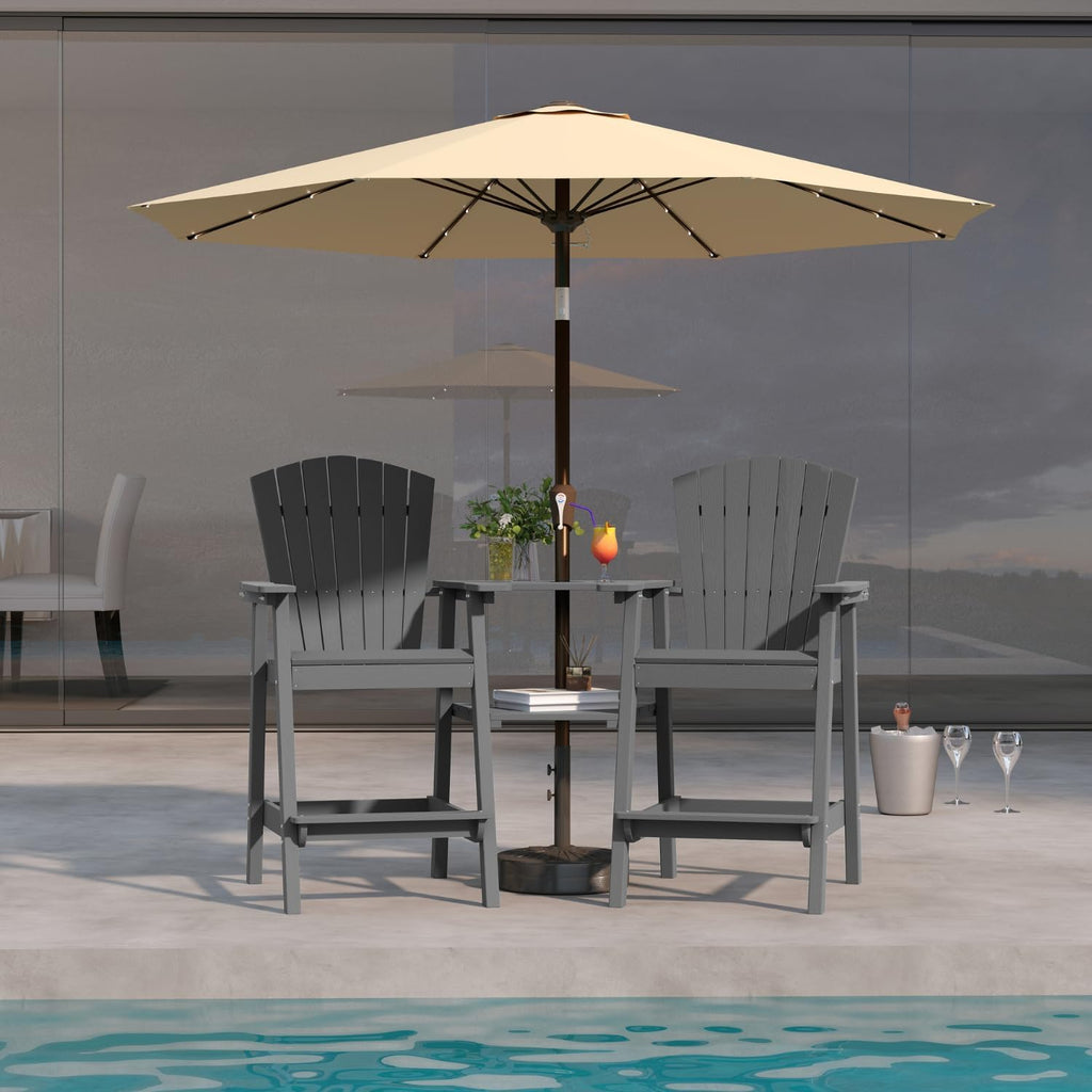Tall Adirondack Chairs Set of 2,Grey