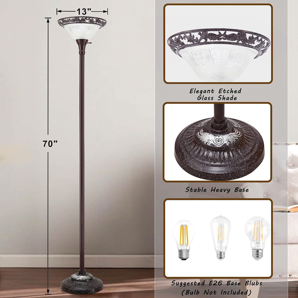 Luvkczc Torchiere Floor Lamps for Living Room, 70" Tall Standing Lamp