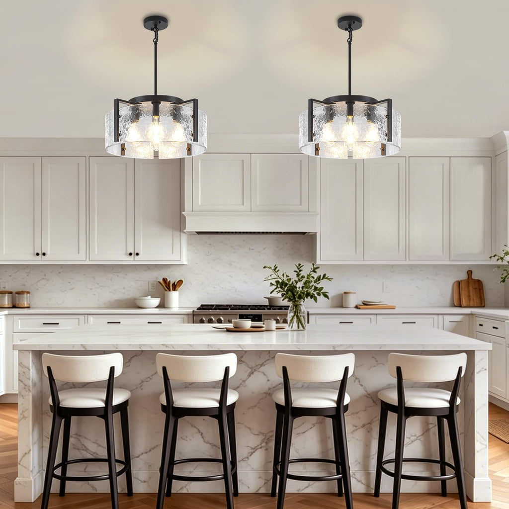 Modern Black Dining Room Light Fixture 4 Lights Chandeliers for Dining Room