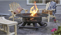 CASTLECREEK 47" Fire Pit BBQ Grill Outdoor Wood Burning Steel Log Firepit for Camping, Grilling, Smores, Yard, Cooking Outside, Barbecue, Bonfire Wilderness