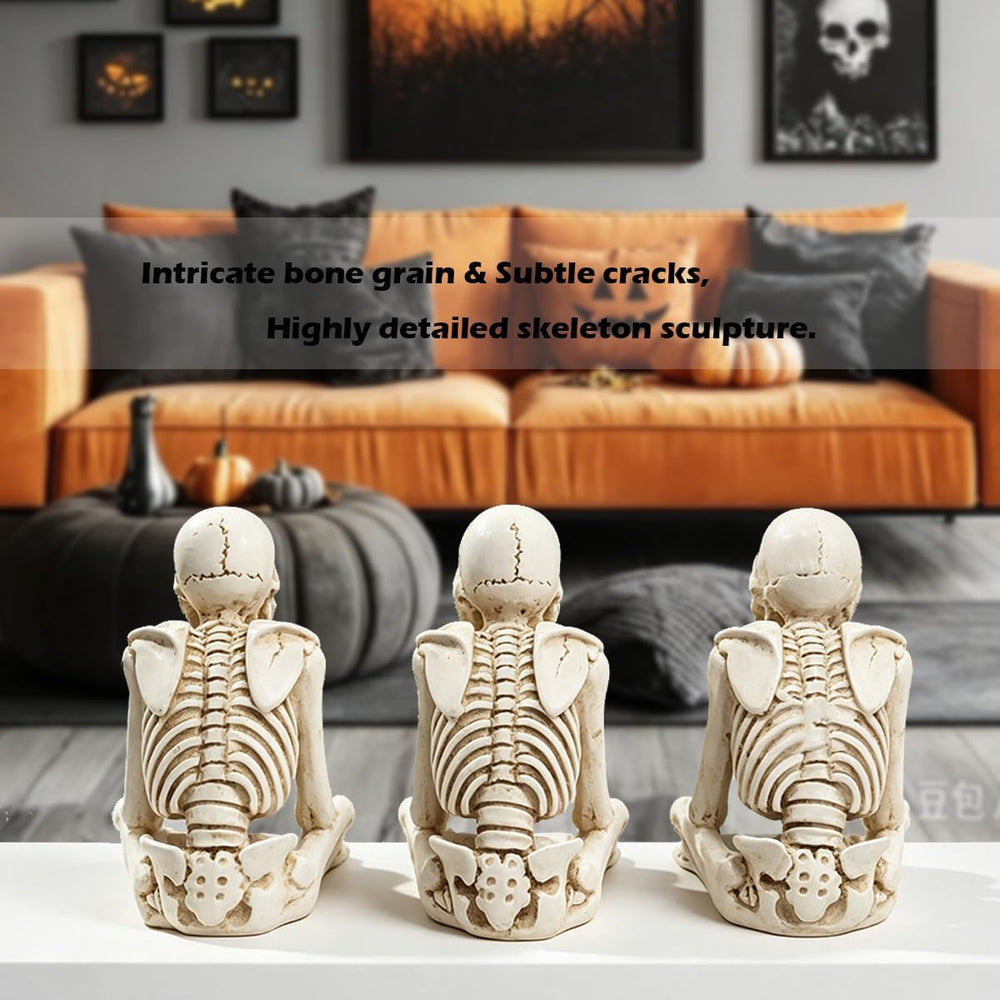 Skeleton Halloween Decorations Indoor, Home Decor for Fireplace Mantel