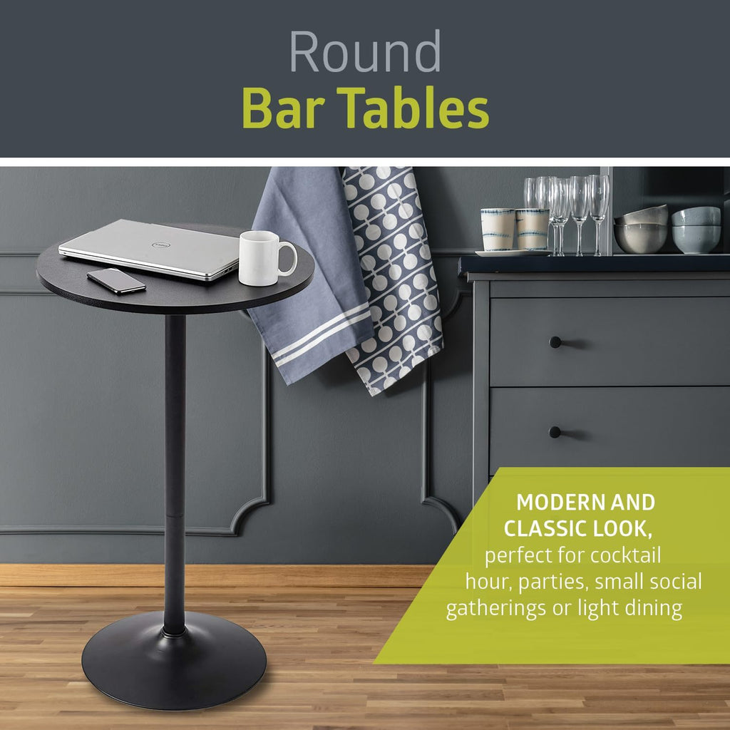 pearington pub table, jet black, 4pk, close-up detail