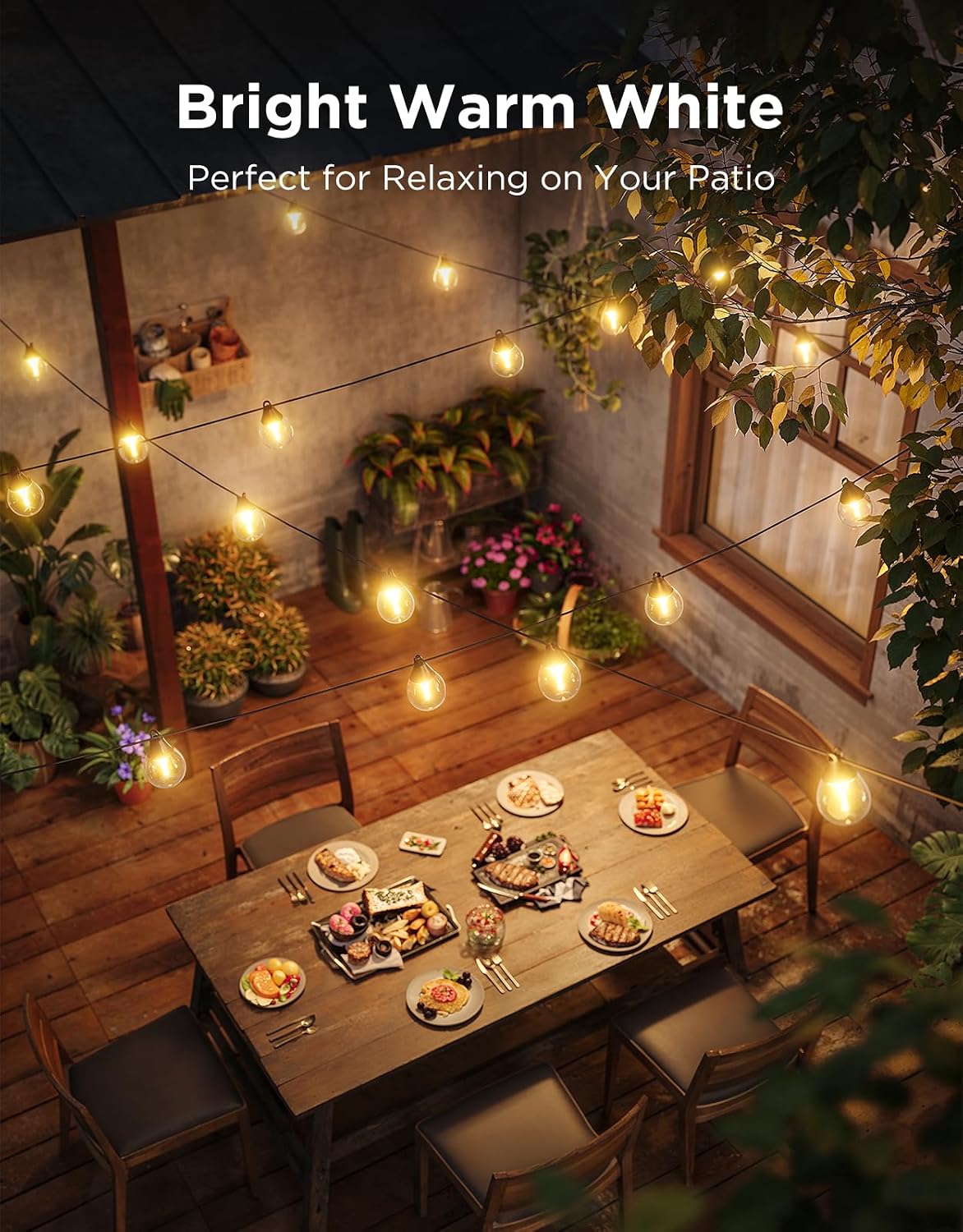 Govee Clear Bulb Outdoor String Lights, 96ft IP67 Patio & Backyard Lights