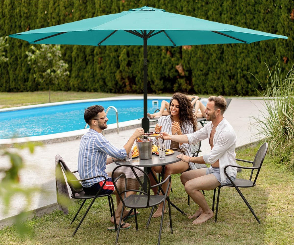 ontheway 11ft patio umbrella enhanced replacement canopy market, side view