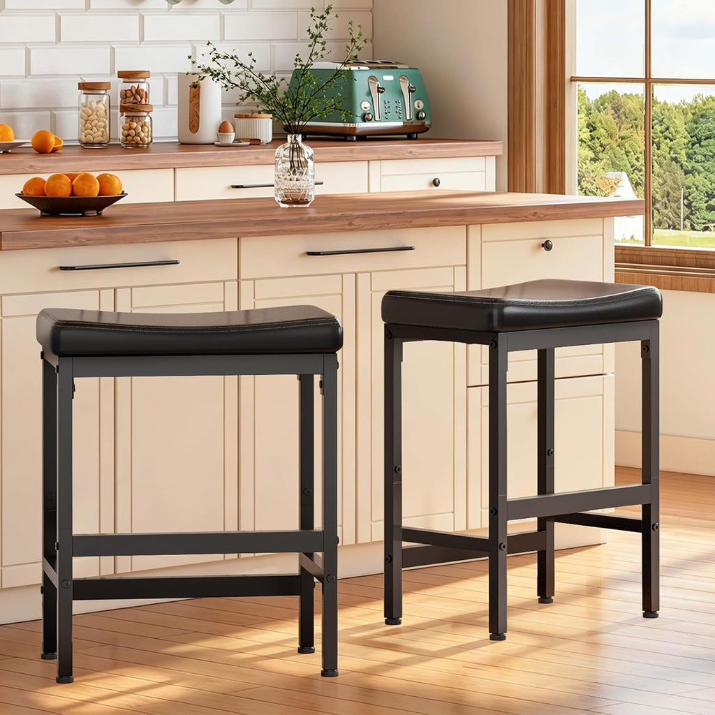 RALGEND Bar Stools Set of 2, Counter Height Stools, Kitchen Stools