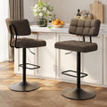 Adjustable Height Linen Bar Stools, Counter Height Barstools