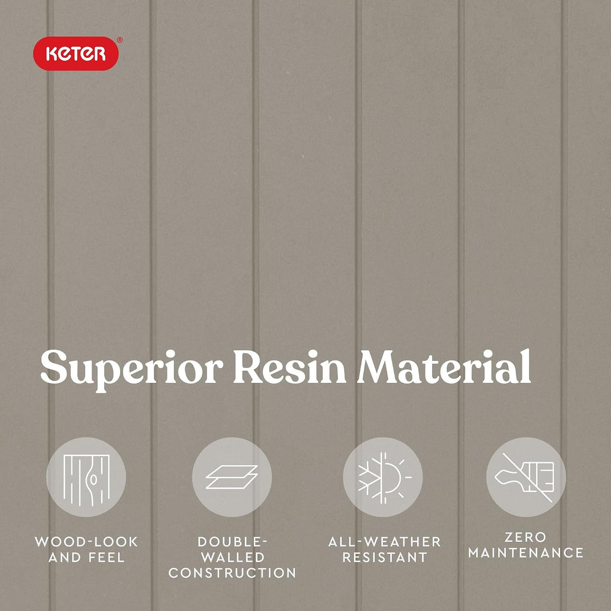 Keter City 30 Gal Outdoor Storage Box and Patio Side Table