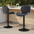 Sweetcrispy Bar Stools Set of 4, Swivel Adjustable Height Fabric Bar Chair