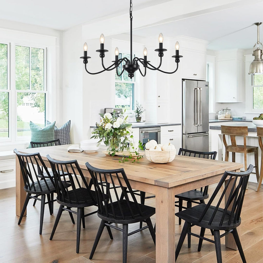 farmhouse chandelier 6 lights black vintage chandeliers over on a desk or shelf