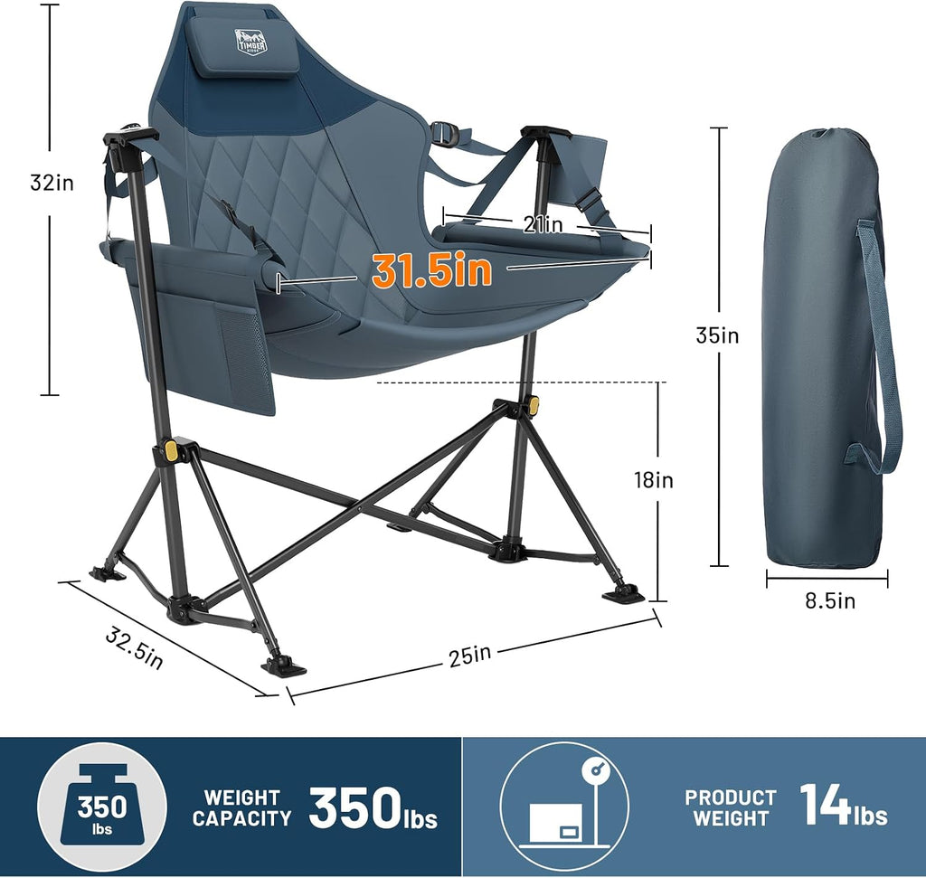 TIMBER RIDGE Hammock Camping Chair, Portable Oversized Swinging Camp Chairs