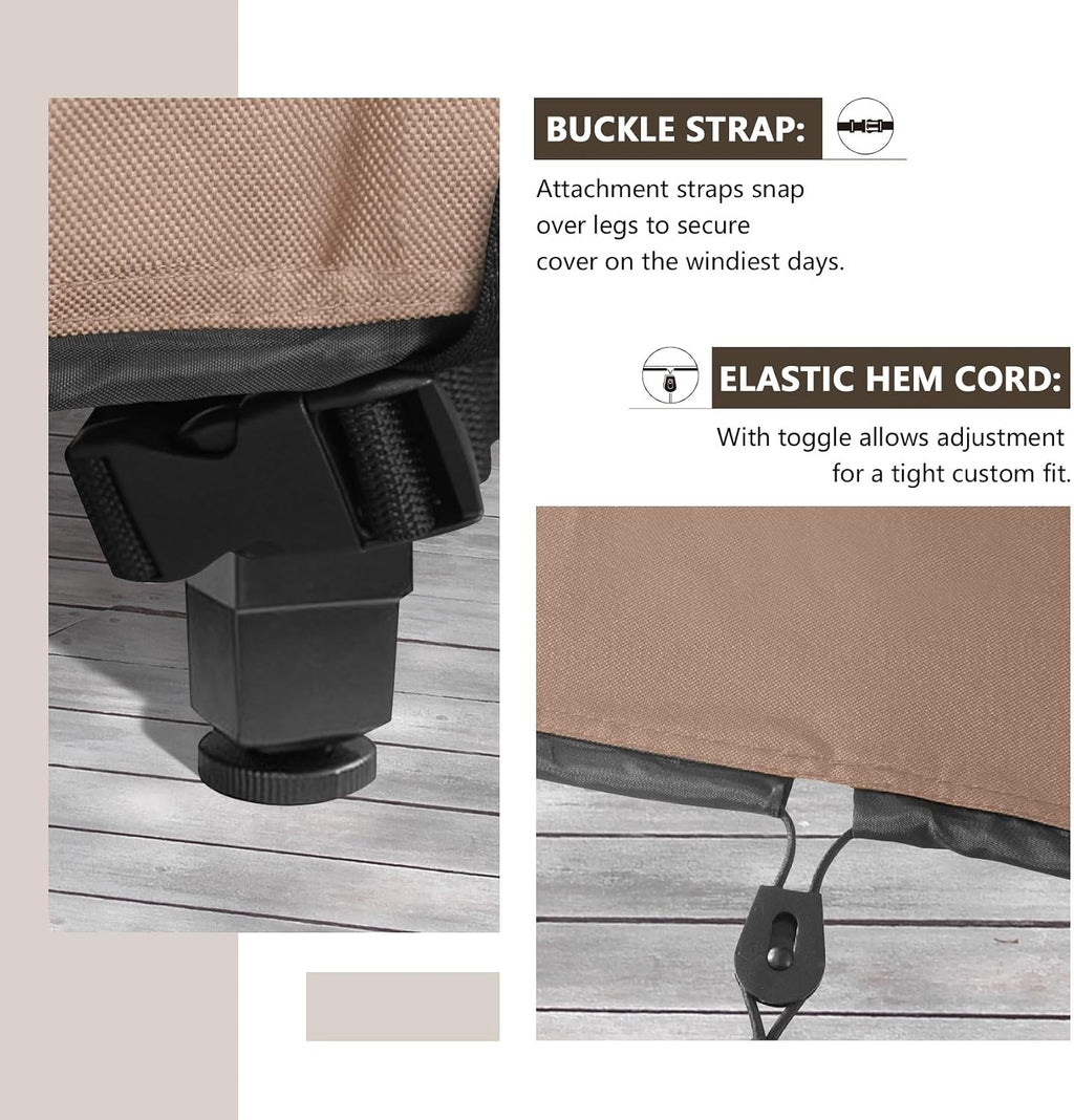 ULTCOVER Stackable Patio Chair Cover 26W x 30D x 45H in, 2-Pack