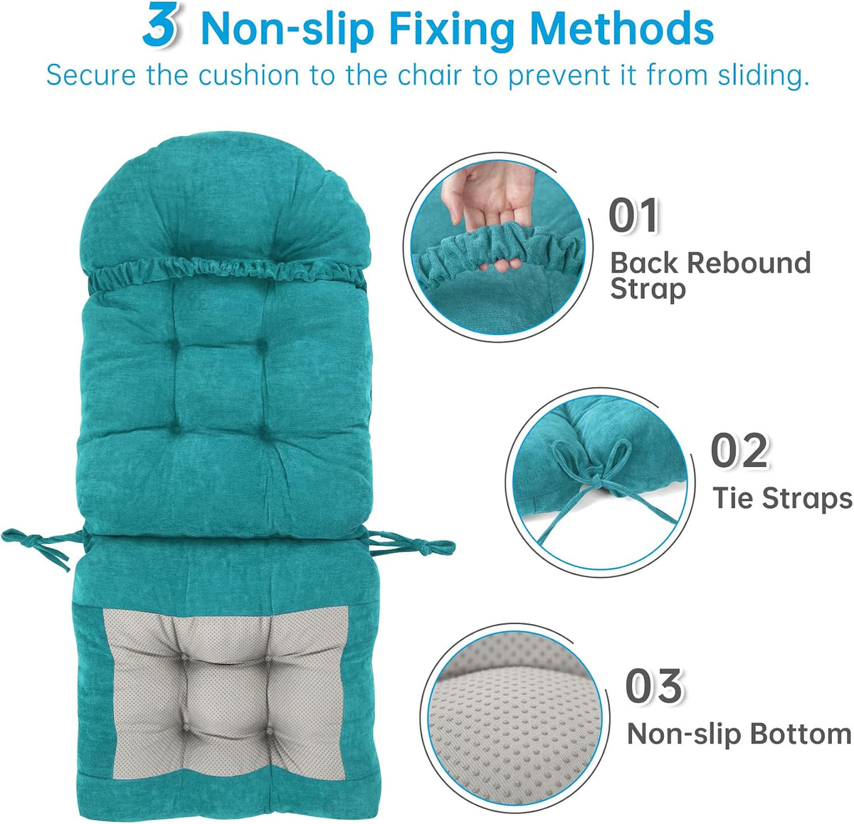 adirondack chair cushion waterproof rocking chair cushion, tufted showing dimensions