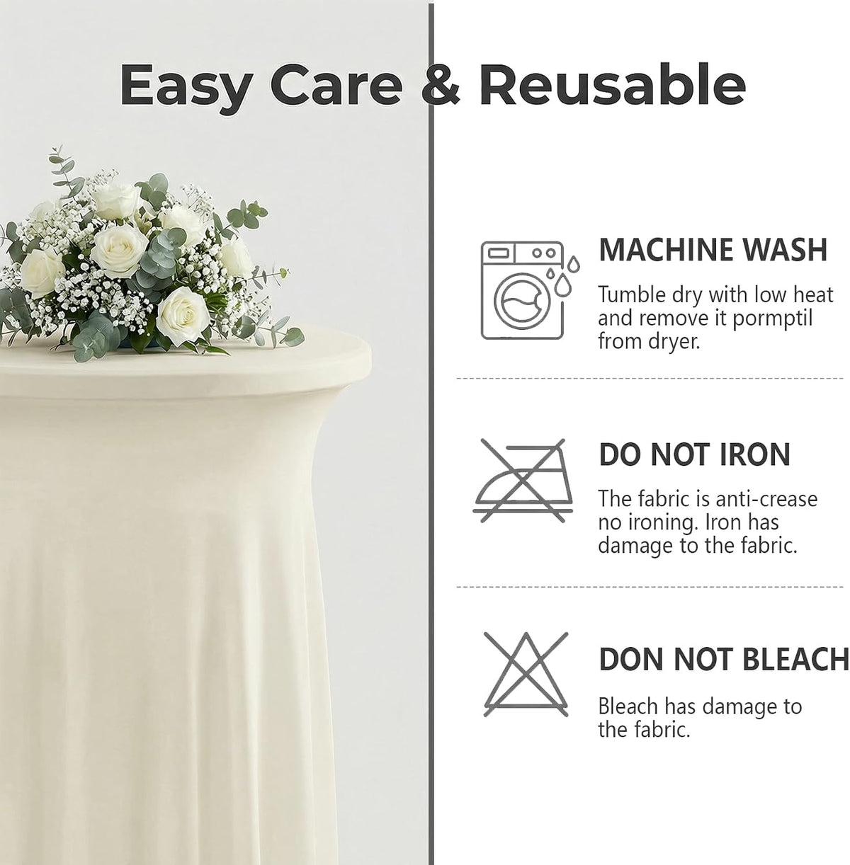 artsocket cocktail table covers, ruffle skirt, 2-pack, spandex on a desk or shelf
