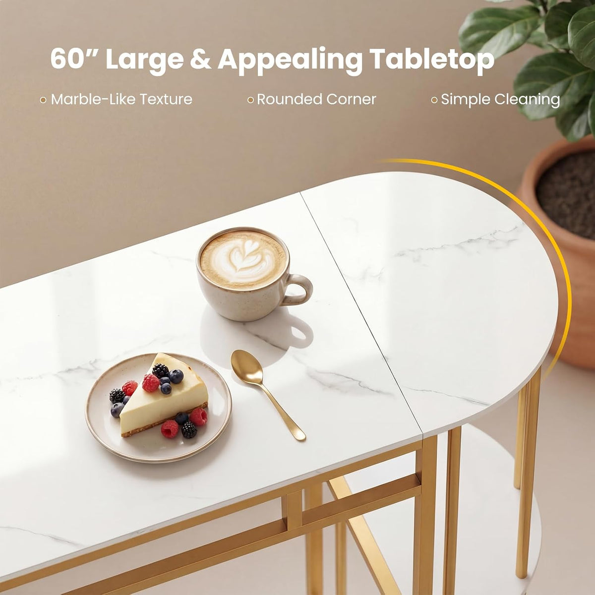 COSTWAY Bar Table Set for 2 with Storage Shelves, Bar Height Dining Set