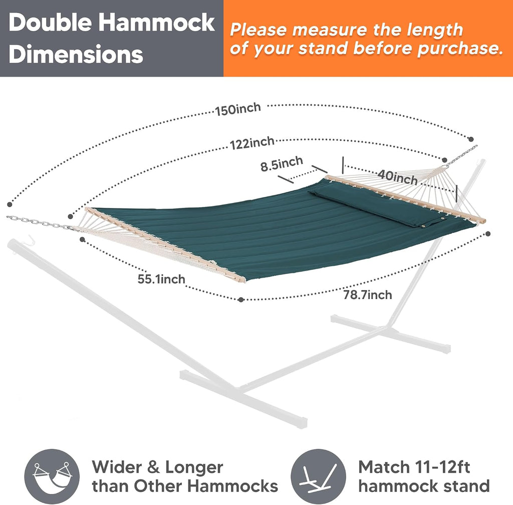 SUNCREAT Replacement Hammock for Stand, 475 lbs Capacity, Dark Green