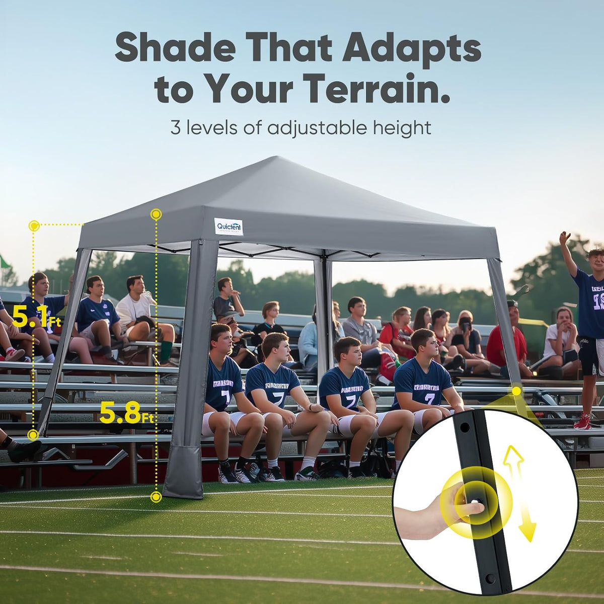 Quictent 10x10 Slant Leg Pop Up Canopy Tent