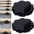 28Pack Adjustable Support Pedestal Foundation Base for Floating Deck Platform Floor - Height Adjustment Raising from 0.6" to 0.8", Black