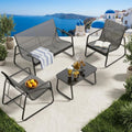 Gizoon 4 Piece Patio Furniture Set, Outdoor Conversation Set