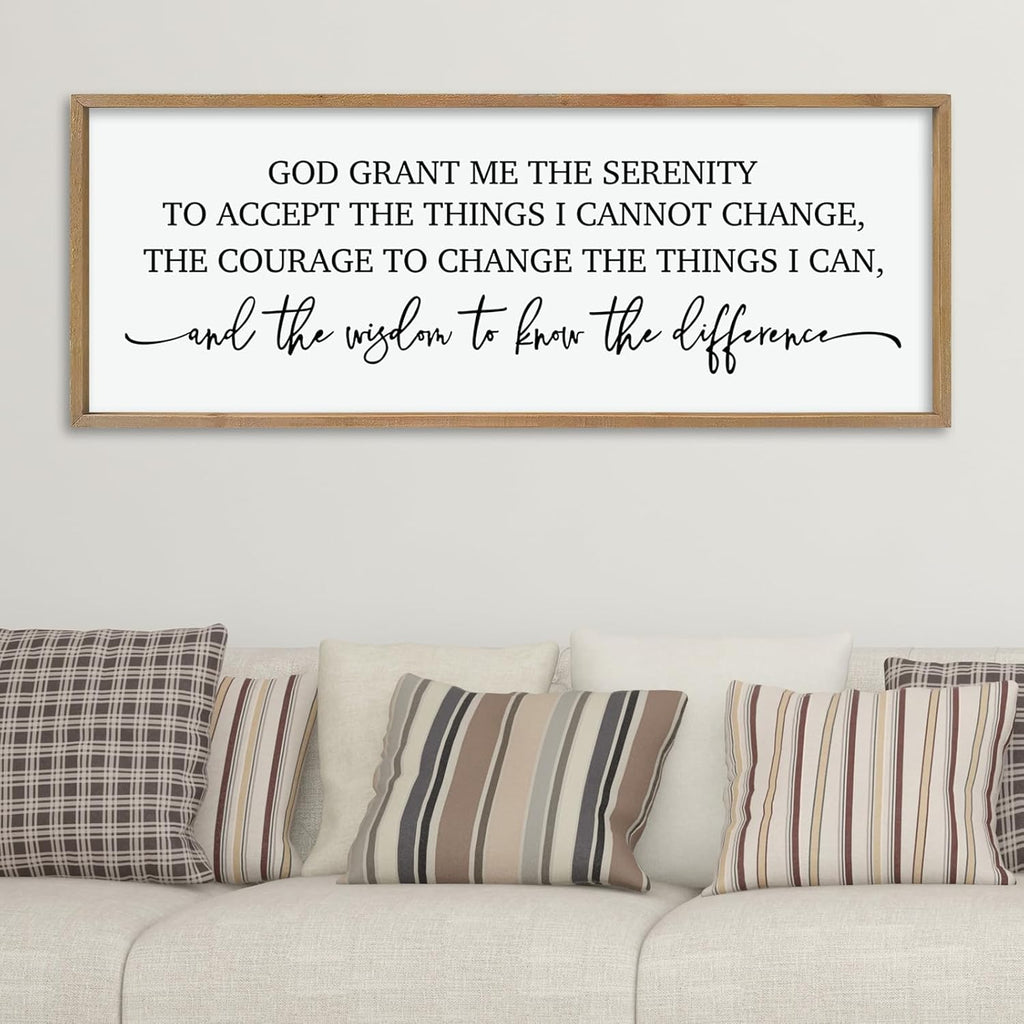 ZZJJHYWGQ Serenity Prayer, Bible Verse Wall Decor, 40''×15'', Wood