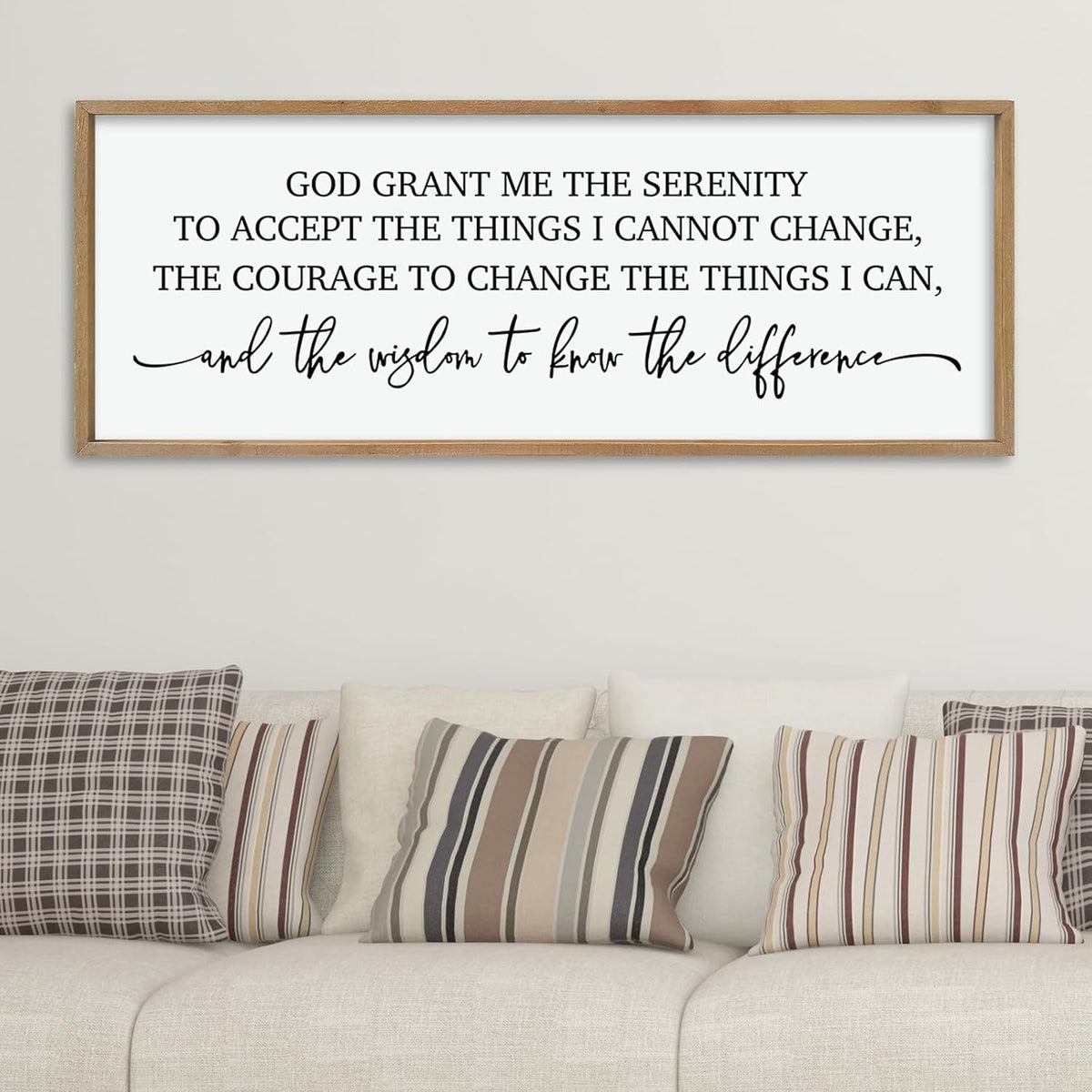 ZZJJHYWGQ Serenity Prayer, Bible Verse Wall Decor, 40''×15'', Wood