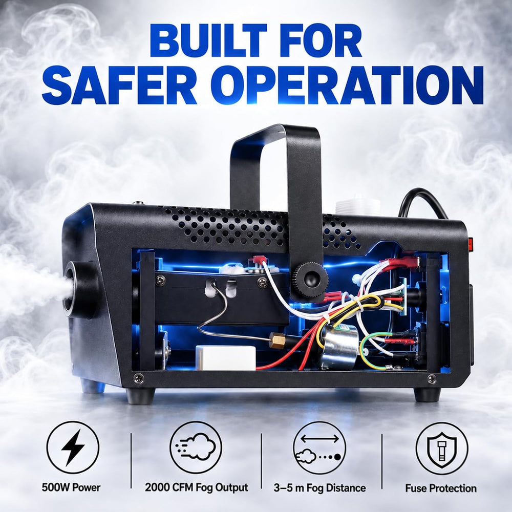 LURT Fog Machine Smoke Machine Indoor Outdoor Halloween Smoke Maker Stage