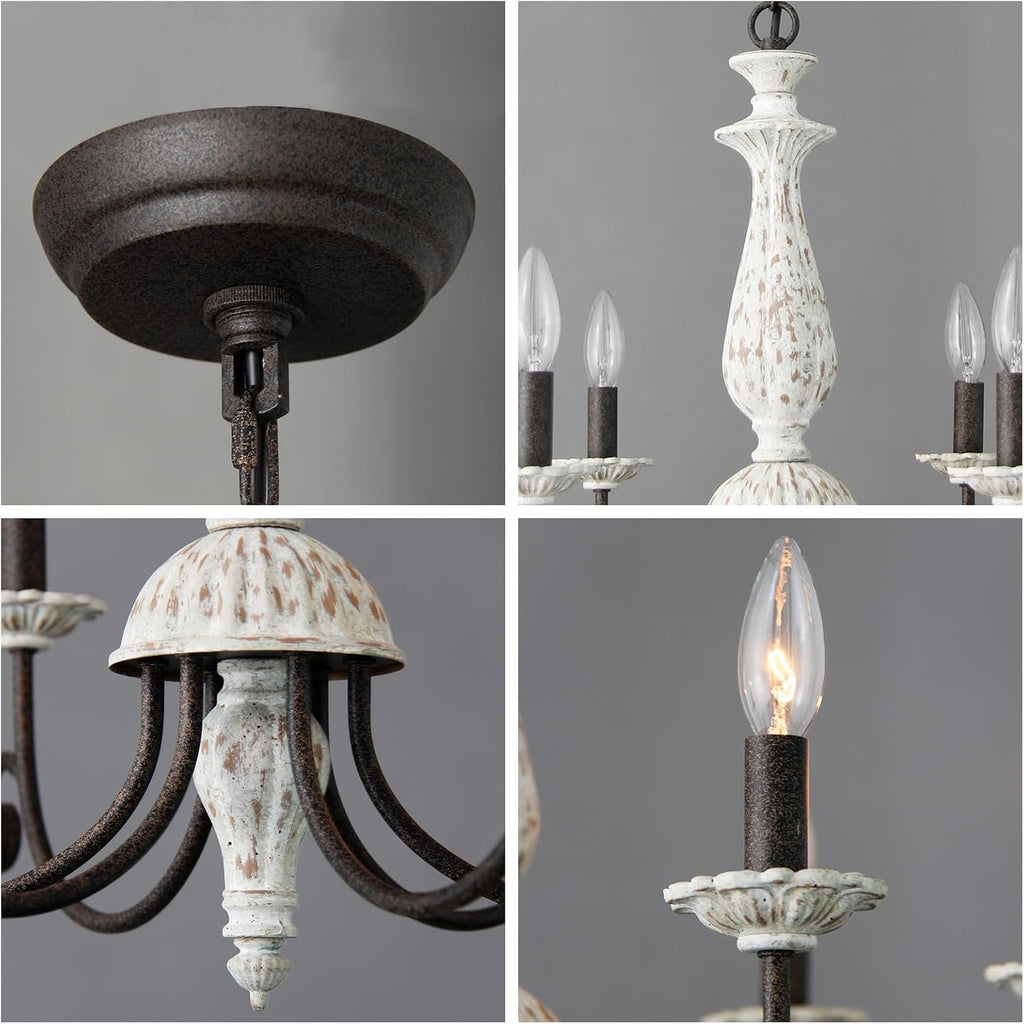 Rustic French Country Chandelier for Dining Room