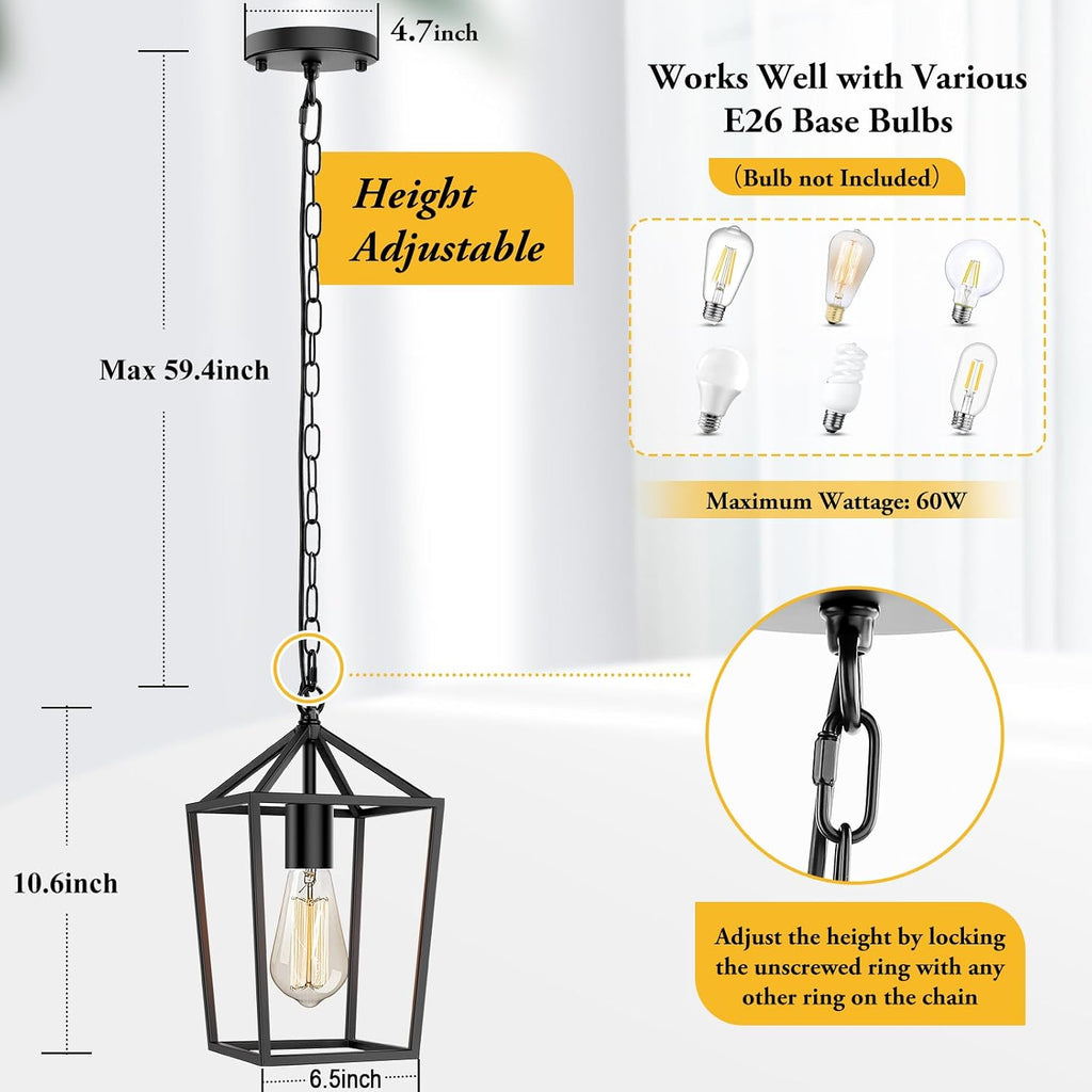 beslowe farmhouse pendant light for kitchen island, modern, close-up detail