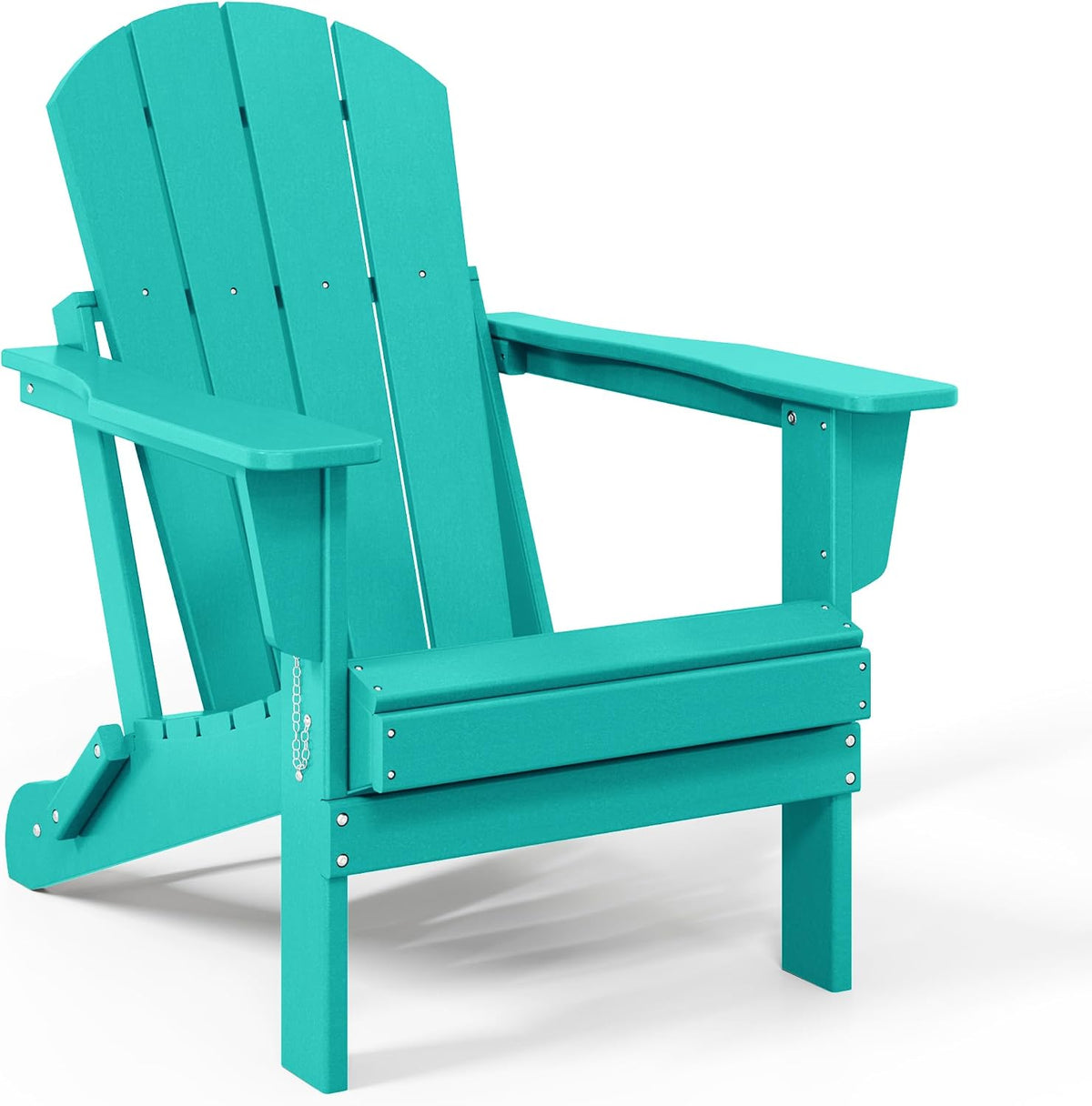 WestinTrends Malibu Outdoor HDPE Folding Adirondack Chair, Pacific Blue