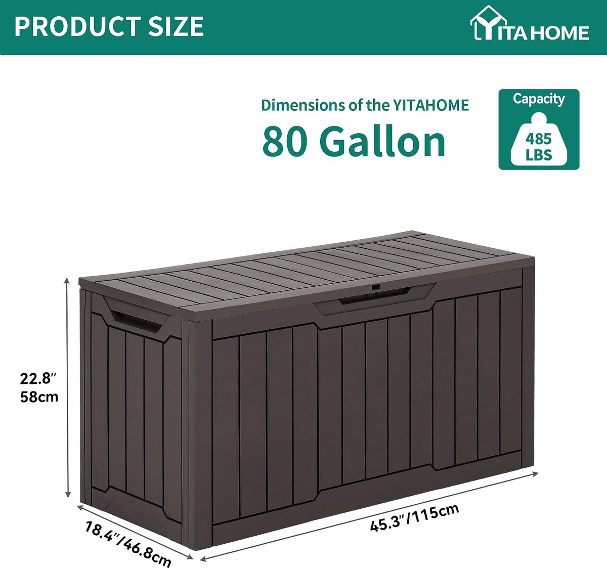 YITAHOME 80 Gallon Outdoor Storage Box