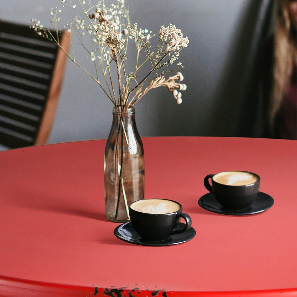 Industrial Pub Table 23.6" Iron Round Desktop 37.4" Height Cast Iron Bar Table Antique Red
