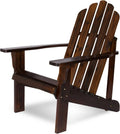 Shine Company 4618BB Marina Wooden Outdoor Patio Adirondack Chair, Burnt Brown