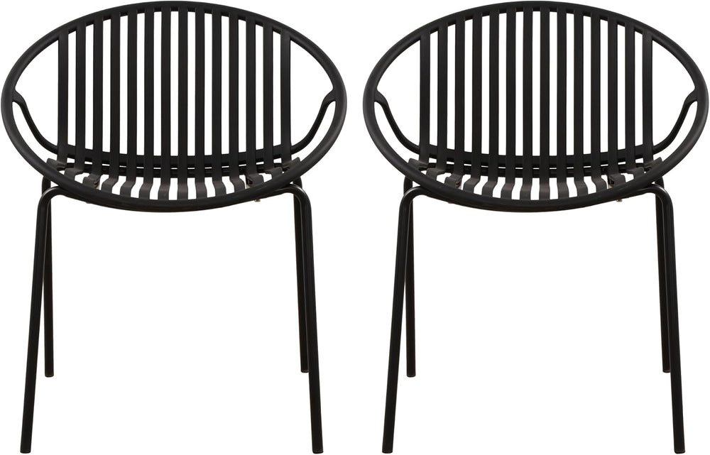 Christopher Knight Home Set of 2 Tita Modern Patio Outdoor Dining Chairs, Sta...