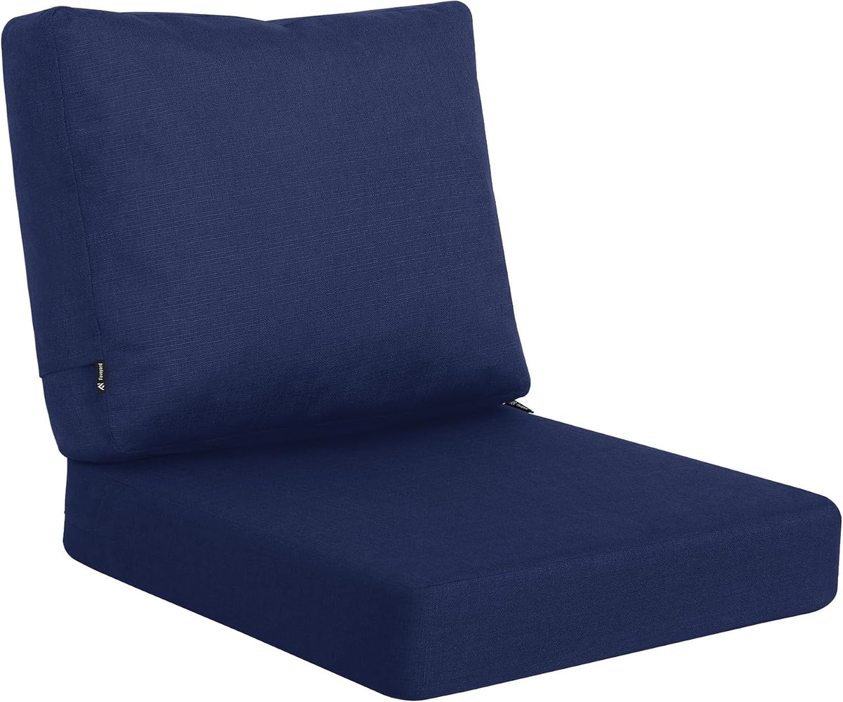 Favoyard Deep Seat Patio Cushion Set, Blue, 19 x 19 inch