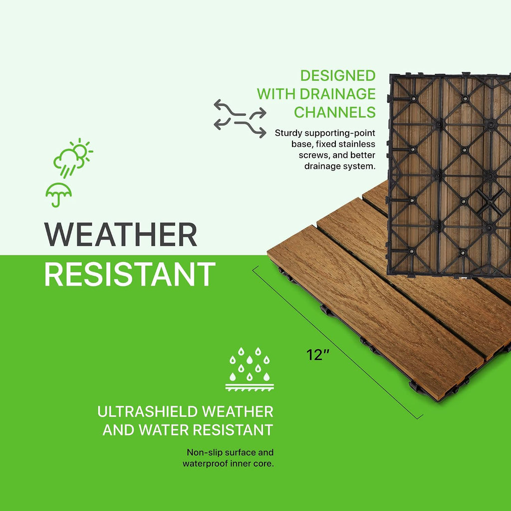 newtechwood ultrashield naturale 1 ft. x 1 ft., side view