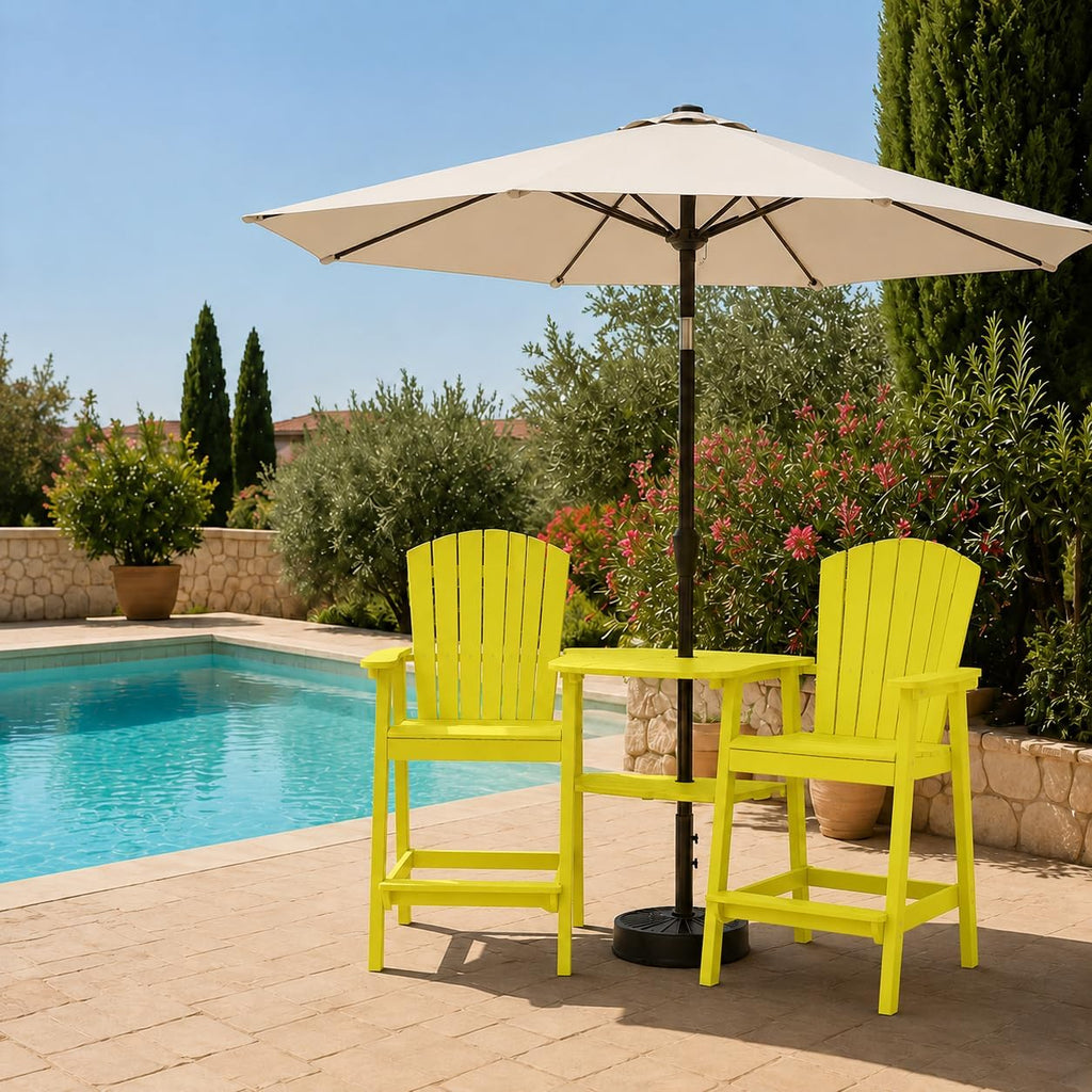 Tall Adirondack Chairs Set of 2,Yellow