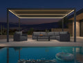 PURPLE LEAF Louvered Pergola 10' x 16' 94AS LED Strip Light Windproof