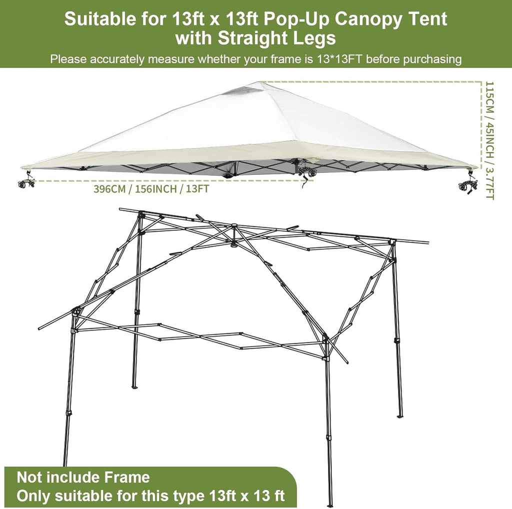 13x13 Canopy Replacement Top Cover with Air Vent-Top only