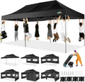 COBIZI 10x20 Heavy Duty Pop Up Canopy Tent with Sidewalls, Easy Up Canopy
