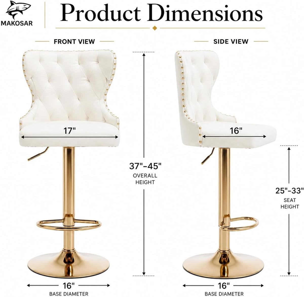 set of 2 adjustable swivel bar stools, faux shown in use
